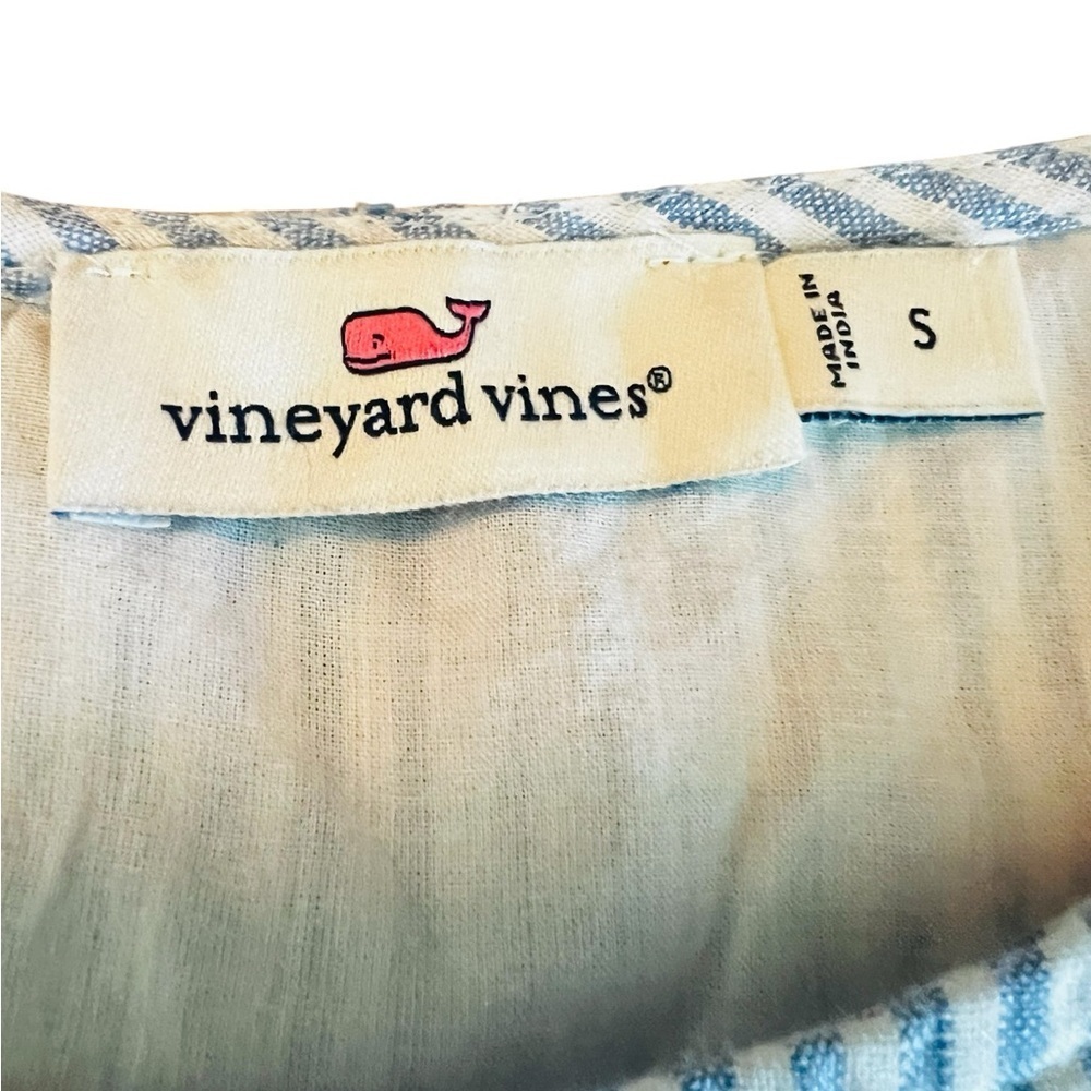 Vineyard Vines Blue and White Striped Sleeveless Top Size Small - Picture 5 of 9